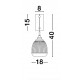 Satin Gold Metal Clear Glass LED E14 1x5 Watt 230 Volt IP20 Bulb Excluded L: 18 W: 27.5 H: 40 cm 