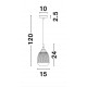 Satin Gold Metal Clear Glass LED E14 1x5 Watt 230 Volt IP20 Bulb Excluded D: 15 H1: 24 H2: 120 cm Adjustable height 