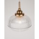 Satin Gold Metal Clear Glass LED E14 1x5 Watt 230 Volt IP20 Bulb Excluded D: 18 H1: 19.5 H2: 120 cm Adjustable height 