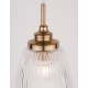 Satin Gold Metal Clear Glass LED E14 1x5 Watt 230 Volt IP20 Bulb Excluded D: 13 H1: 29 H2: 120 cmAdjustable height 