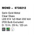 Satin Gold Metal Clear Glass LED E14 1x5 Watt 230 Volt IP20 Bulb Excluded D: 13 H1: 29 H2: 120 cmAdjustable height 