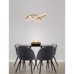 Traic Dimmable Brass Gold Aluminiun & Acrylic LED 41.5 Watt 230 Volt 3600Lm 3000K IP20 D: 52.5 H: 120 cm Adjustable height 