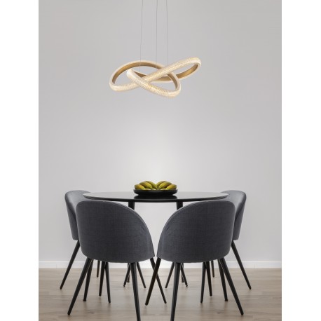 Traic Dimmable Brass Gold Aluminiun & Acrylic LED 41.5 Watt 230 Volt 3600Lm 3000K IP20 D: 52.5 H: 120 cm Adjustable height 