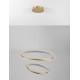 Traic Dimmable Brass Gold Aluminiun & Acrylic LED 41.5 Watt 230 Volt 3500Lm 3000K IP20 D1: 36.5 D2: 59 H: 120 cm Adjustable 