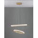 Traic Dimmable Brass Gold Aluminiun & Acrylic LED 41.5 Watt 230 Volt 3500Lm 3000K IP20 D1: 36.5 D2: 59 H: 120 cm Adjustable 