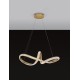 Traic Dimmable Brass Gold Aluminiun & Acrylic LED 42 Watt 230 Volt 3400Lm 3000K IP20 D: 75.5 H: 120 cm Adjustable height 