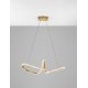 Traic Dimmable Brass Gold Aluminiun & Acrylic LED 42 Watt 230 Volt 3400Lm 3000K IP20 D: 75.5 H: 120 cm Adjustable height 