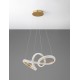 Traic Dimmable Brass Gold Aluminiun & Acrylic LED 42 Watt 230 Volt 3400Lm 3000K IP20 D: 75.5 H: 120 cm Adjustable height 