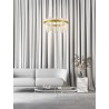 Triac Dimmable Brass Gold Metal & Acrylic LED 81 Watt 220-240 Volt 3120Lm 3000K IP20 D: 60 H: 120 cm Adjustable Height