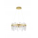 Triac Dimmable Brass Gold Metal & Acrylic LED 81 Watt 220-240 Volt 3120Lm 3000K IP20 D: 60 H: 120 cm Adjustable Height 