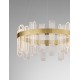 Triac Dimmable Brass Gold Metal & Acrylic LED 81 Watt 220-240 Volt 3120Lm 3000K IP20 D: 60 H: 120 cm Adjustable Height 