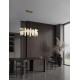 Triac Dimmable Brass Gold Metal & Acrylic LED 82 Watt 220-240 Volt 3133Lm 3000K IP20 L: 80 W: 30 H: 120 cm Adjustable Height