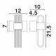 Brass Gold Metal & Acrylic LED 10 Watt 220-240 Volt 413Lm 3000K IP20 L: 12 W: 10 H: 21.5 c 