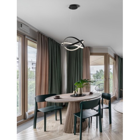 CCT Dimmable Sandy Black & Gold Aluminium & Acrylic LED 40 Watt 220-240 Volt 2033Lm IP20 2700K - 3500K - 5000K D: 50 H: 120 cm A