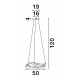 CCT Dimmable Sandy Black & Gold Aluminium & Acrylic LED 40 Watt 220-240 Volt 2033Lm IP20 2700K - 3500K - 5000K D: 50 H: 120 cm A