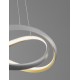 CCT Dimmable SSandy Silver & Gold Aluminium & Acrylic LED 40 Watt 220-240 Volt 2033Lm IP20 2700K - 3500K - 5000K D: 50 H: 120 cm