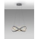 CCT Dimmable SSandy Silver & Gold Aluminium & Acrylic LED 40 Watt 220-240 Volt 2033Lm IP20 2700K - 3500K - 5000K D: 50 H: 120 cm