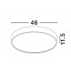 CCT Dimmable Sandy White Aluminium & Acrylic LED 40 Watt 220-240 Volt 1964Lm 2700-3500-5000K IP20 Included Remote Control D: 46