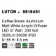 Coffee Brown Aluminium Matt White Acrylic Diffuser LED 47 Watt 230 Volt 3525Lm 3000K IP20 D: 55 H: 8.5 cm 