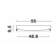 Sandy Black Aluminium Matt White Acrylic Diffuser LED 47 Watt 230 Volt 3525Lm 3000K IP20 D: 55 H: 8.5 cm 