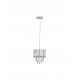 Chrome Aluminum & Crystal LED E14 1x5 Watt 230 Volt IP20 Bulb Excluded D: 25 H: 120 cm Adjustable Height 