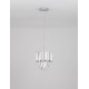 Chrome Aluminum & Crystal LED E14 1x5 Watt 230 Volt IP20 Bulb Excluded D: 25 H: 120 cm Adjustable Height 