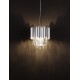 Chrome Aluminum & Crystal LED E14 1x5 Watt 230 Volt IP20 Bulb Excluded D: 25 H: 120 cm Adjustable Height 
