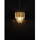 Gold Aluminum & Crystal LED E14 1x5 Watt 230 Volt IP20 Bulb Excluded D: 25 H: 120 cm Adjustable Height