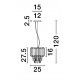 Gold Aluminum & Crystal LED E14 1x5 Watt 230 Volt IP20 Bulb Excluded D: 25 H: 120 cm Adjustable Height 