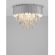 Chrome Aluminum & Crystal LED E14 6x5 Watt 230 Volt IP20 Bulb Excluded D: 50 H: 39.5 cm