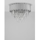 Chrome Aluminum & Crystal LED E14 6x5 Watt 230 Volt IP20 Bulb Excluded D: 50 H: 39.5 cm 