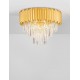 Gold Aluminum & Crystal LED E14 6x5 Watt 230 Volt IP20 Bulb Excluded D: 50 H: 39.5 cm