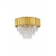 Gold Aluminum & Crystal LED E14 6x5 Watt 230 Volt IP20 Bulb Excluded D: 50 H: 39.5 cm 