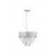 Chrome Aluminum & Crystal LED E14 6x5 Watt 230 Volt IP20 Bulb Excluded D: 50 H: 120 cm Adjustable height 