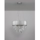 Chrome Aluminum & Crystal LED E14 6x5 Watt 230 Volt IP20 Bulb Excluded D: 50 H: 120 cm Adjustable height 