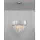 Chrome Aluminum & Crystal LED E14 6x5 Watt 230 Volt IP20 Bulb Excluded D: 50 H: 120 cm Adjustable height 
