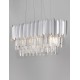 Chrome Aluminum & Crystal LED E14 5x5 Watt 230 Volt IP20 Bulb Excluded L: 70 W: 25 H: 120 cm Adjustable Height