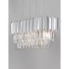 Chrome Aluminum & Crystal LED E14 5x5 Watt 230 Volt IP20 Bulb Excluded L: 70 W: 25 H: 120 cm Adjustable Height