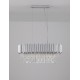 Chrome Aluminum & Crystal LED E14 5x5 Watt 230 Volt IP20 Bulb Excluded L: 70 W: 25 H: 120 cm Adjustable Height 