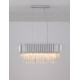 Chrome Aluminum & Crystal LED E14 5x5 Watt 230 Volt IP20 Bulb Excluded L: 70 W: 25 H: 120 cm Adjustable Height 