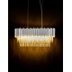 Chrome Aluminum & Crystal LED E14 5x5 Watt 230 Volt IP20 Bulb Excluded L: 70 W: 25 H: 120 cm Adjustable Height 