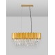 Gold Aluminum & Crystal LED E14 5x5 Watt 230 Volt IP20 Bulb Excluded L: 70 W: 25 H: 120 cm Adjustable Height 