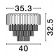Gold Aluminum & Crystal (96 pcs) LED E14 5x5 Watt 230 Volt IP20 Bulb Excluded D: 40 H: 32.5 cm 