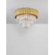 Gold Aluminum & Crystal (118 pcs) LED E14 6x5 Watt 230 Volt IP20 Bulb Excluded D: 50 H: 35.5 cm