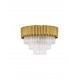 Gold Aluminum & Crystal (118 pcs) LED E14 6x5 Watt 230 Volt IP20 Bulb Excluded D: 50 H: 35.5 cm 