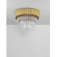Gold Aluminum & Crystal (118 pcs) LED E14 6x5 Watt 230 Volt IP20 Bulb Excluded D: 50 H: 35.5 cm 