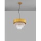 Gold Aluminum & Crystal (120 pcs) LED E14 6x5 Watt 230 Volt IP20 Bulb Excluded D: 50 H1: 35 H2: 120 cm Adjustable Height 