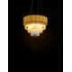 Gold Aluminum & Crystal (120 pcs) LED E14 6x5 Watt 230 Volt IP20 Bulb Excluded D: 50 H1: 35 H2: 120 cm Adjustable Height 