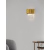 Gold Aluminum & Crystal (21 pcs) LED E14 2x5 Watt 230 Volt IP20 Bulb Excluded L: 24 W: 16.3 H: 26.5 cm