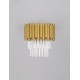 Gold Aluminum & Crystal (21 pcs) LED E14 2x5 Watt 230 Volt IP20 Bulb Excluded L: 24 W: 16.3 H: 26.5 cm 